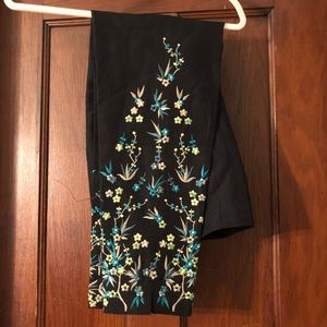 Dana Buchman black floral pants & top